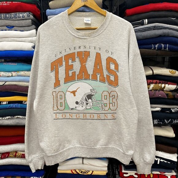 Vintage University of Texas Longhorns Sweatshirt Texas Go Longhorns Shirt tee - Picture 1 of 2